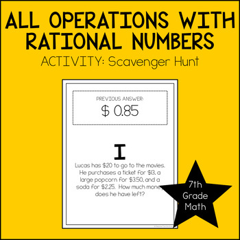 Preview of All Operations (Add, Subtract, Multiply, & Divide) w/ Rational Numbers Activity