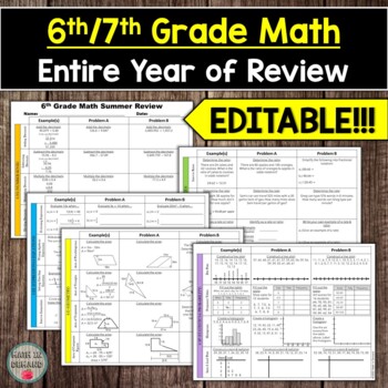 Preview of 6th Grade Math Year Review