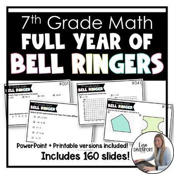 Preview of 7th Grade Math Bell Ringers