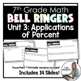 7th Grade Math Bell Ringers - Applications of Percent