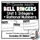 7th Grade Math Bell Ringers - Integers and Rational Numbers
