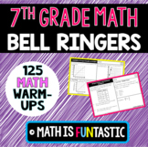 7th Grade Math Bell Ringers, Warm-Ups, Exit Tickets
