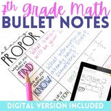 7th Grade Math Bullet Notes