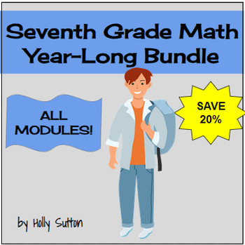 Preview of 7th Grade Math Bundle-ALL MODULES! (Compatible w/ Eureka Math Seventh/7th Grade)