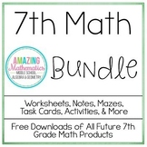 7th Grade Math Bundle ~ All My 7th Grade Math Products at 