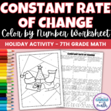 7th Grade Math Christmas Activity Constant Rate of Change 