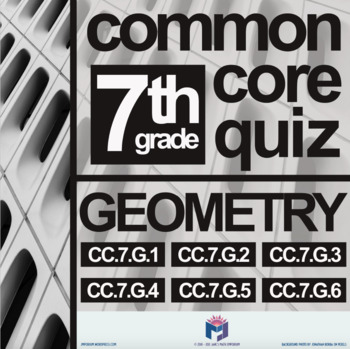 Preview of 7th Grade Math: Common Core Geometry Unit Quiz 2