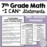 7th Grade Math I Can Statements