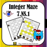Integer Maze Puzzle Worksheet 7.NS.1