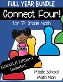 7th Grade Math Connect Four Bundle (With Digital Games)