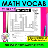 7th Grade Math Crossword Puzzle | 7th Grade Math Vocabular