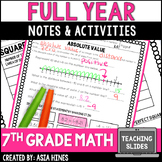 7th Grade Math Curriculum with Scaffolded Guided Notes and