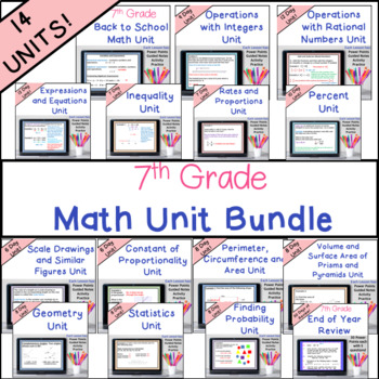 Preview of 7th Grade Math Curriculum Bundle