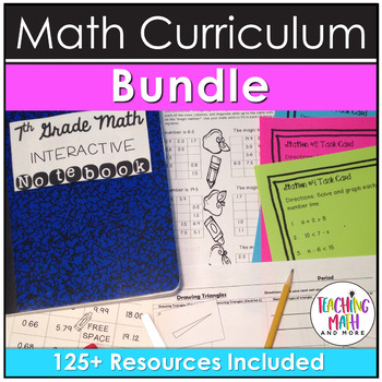 7th Grade Math Curriculum Bundle by Teaching Math and More | TpT