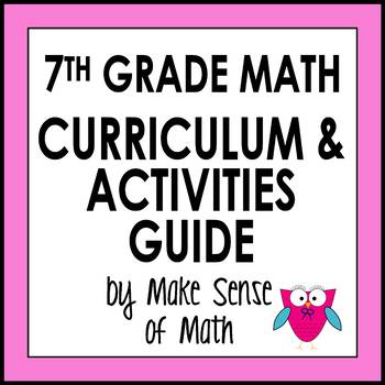 Preview of 7th Grade Math Curriculum and Activities Guide