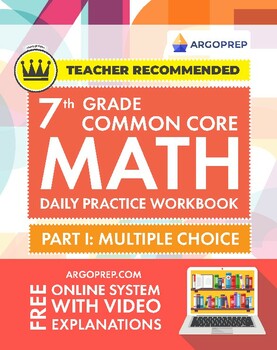 Preview of 7th Grade Daily Practice Math Workbook: (152 pages eBook + video explanations)