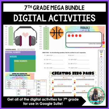 Preview of 7th Grade Math Digital Activity Bundle (DIGITAL / DISTANCE LEARNING)