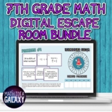7th Grade Math Digital Escape Room Bundle