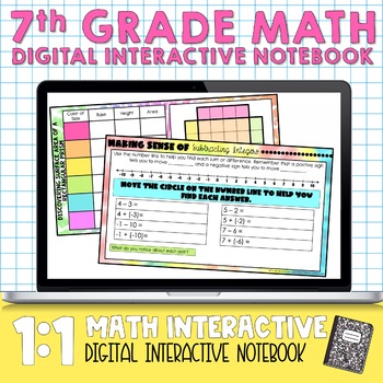 Preview of 7th Grade Math Digital Interactive Notebook Bundle