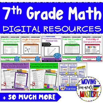 Preview of 7th Grade Math Digital Lessons using Google Classroom