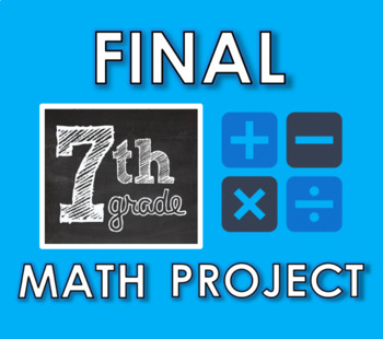Preview of 7th Grade Math - END OF YEAR PROJECT (Editable!)