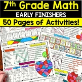 7th Grade Math Early Finishers Paper Edition