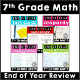 7th Grade Math End of Year Level Review Activity Bundle