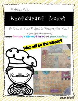 Preview of End of Year: 7th Grade Math Restaurant Project