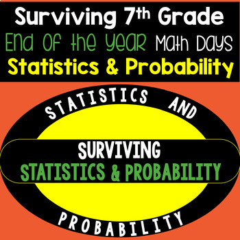 Preview of 7th Grade Math End of Year Review Activity (Statistics and Probability)