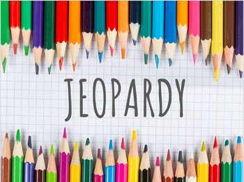 Preview of 7th Grade Math End of Year Review Jeopardy Test Prep