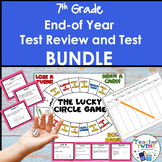 7th Grade Math End-of-Year Review and Assessment Bundle