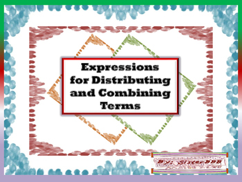 Preview of Expressions for Distributing and Combining Terms