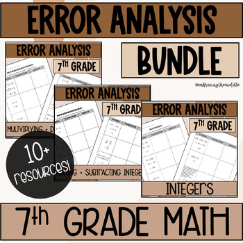 Preview of 7th Grade Math Error Analysis BUNDLE