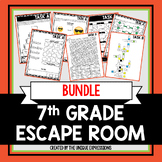 7th Grade Math Escape Room Bundle
