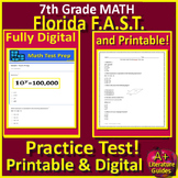 7th Grade Math Florida FAST PM3 Practice Test Simulation F