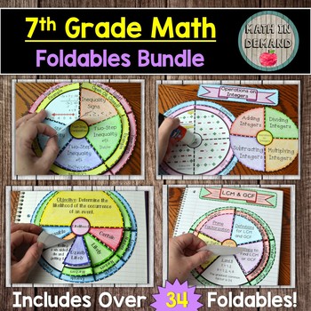 Preview of 7th Grade Math Foldables Bundle
