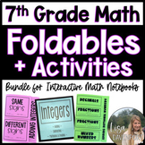 7th Grade Math Foldables + Activities Bundle for Interactive Notebooks