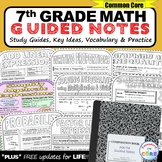 7th Grade Math GUIDED NOTES Bundle - Interactive Math Notebooks