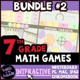 7th Grade Math Games - Interactive Games BUNDLE #2