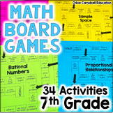 7th Grade Math Games - Math Review - Activities for the En