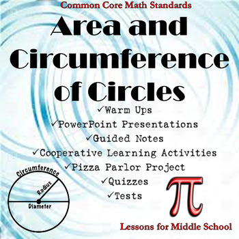 Preview of 7th Grade Math -Geometry - Area and Circumference of Circles Unit