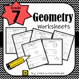 7th Grade Math Geometry Worksheets
