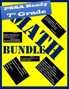 Preview of PSSA Ready 7th Grade Math Bundle