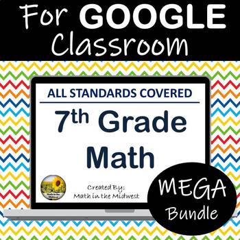 Preview of 7th Grade Math Digital Google Classroom Bundle ⭐ Distance Learning