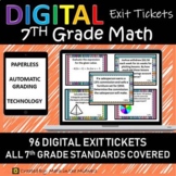 7th Grade Math Exit Tickets/Exit Slips for Google Classroo