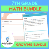 7th Grade Math Growing Bundle: Independent Practice (Digital)