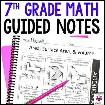 Preview of 7th Grade Math Guided Notes