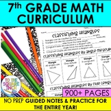 7th Grade Math Guided Notes Curriculum | No Prep Notes & Practice