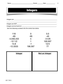 Preview of 7th Grade Math Guided Notes - Unit 1 (Integers, Rational Numbers) EDITABLE
