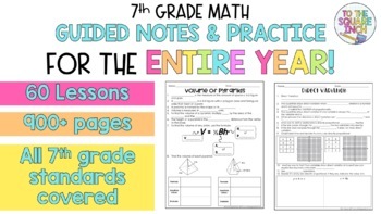 worksheets 1 8 algebra grade Notes Grade Activities   Math Guided and TpT 7th